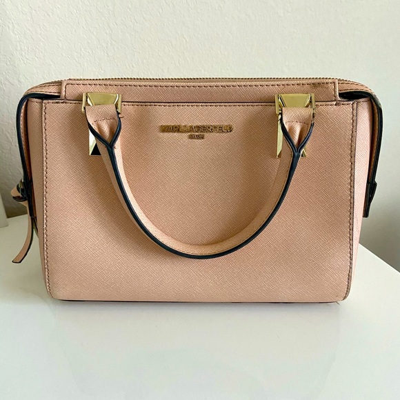 KARLLAGERFELD Paris Crossbody Bag in Baby Pink - Picture 1 of 9
